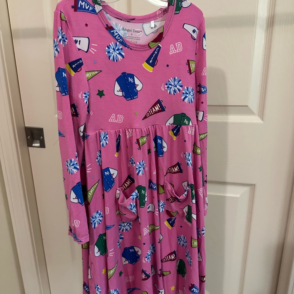 Girls Angel Dear Pink Cheer Dress